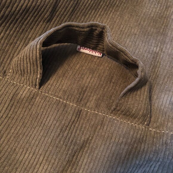 Nobildonna Bean Bag Chair, Corduroy Cover (No Filler) 35"×43", Warm Grey - Picture 11 of 12